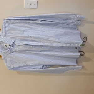 Lacoste Men's Blue Striped Shirt